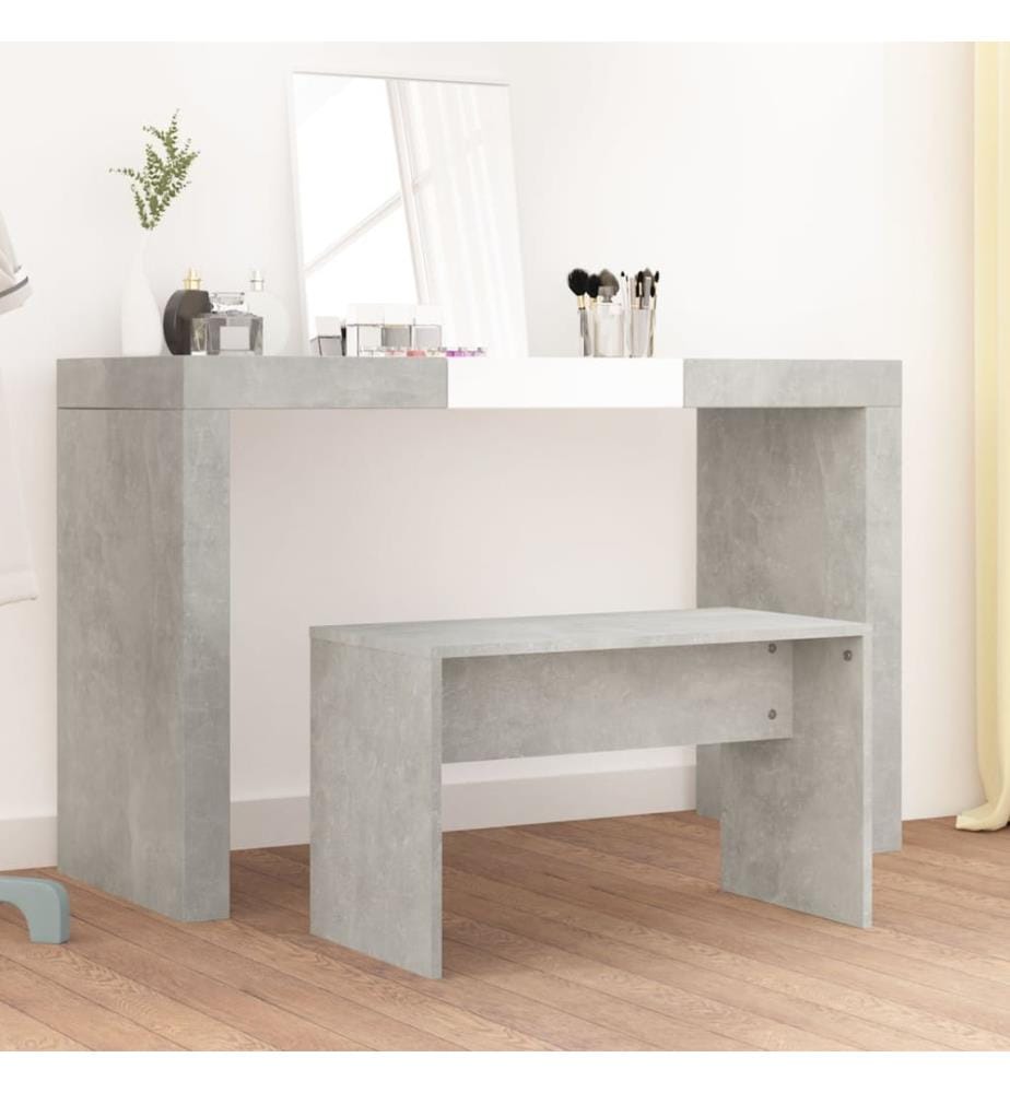 Schminkhocker Betongrau 70x35x45 cm Holzwerkstoff