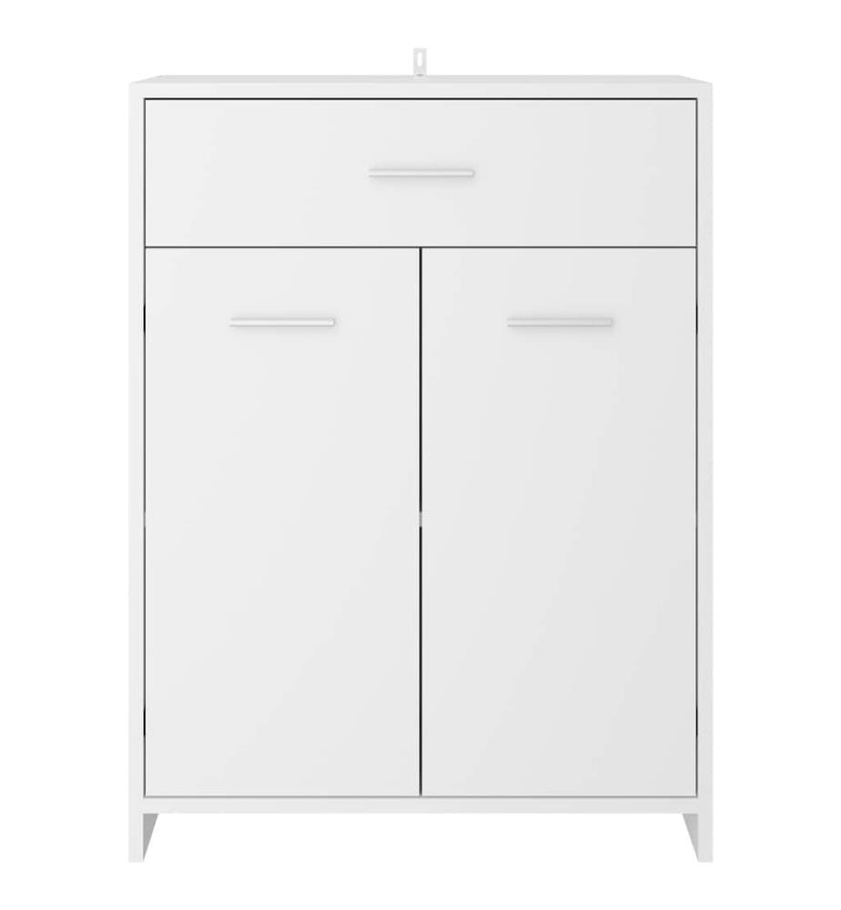 Badezimmerschrank Weiss 60x33x80 cm Holzwerkstoff