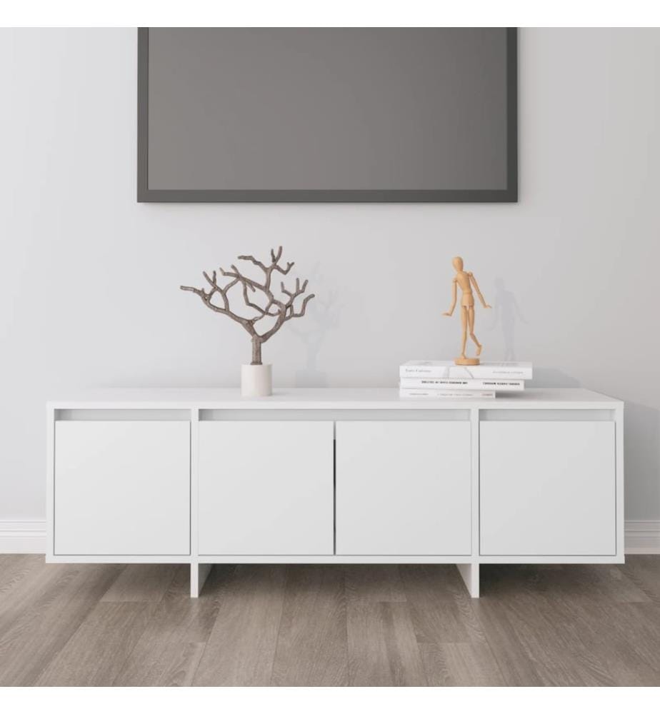 Meuble TV Blanc 120x30x40,5 cm Bois d'ingénierie