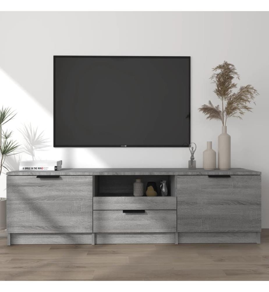 Meuble TV Sonoma gris 140x35x40 cm Bois d'ingénierie