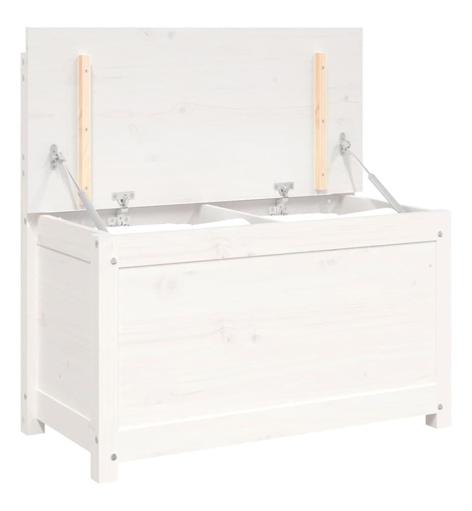 Sitzbank Weiss 80x41x77 cm Massivholz Kiefer