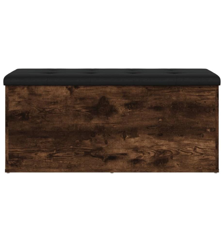 Sitzbank mit Stauraum Räuchereiche 102x42x45 cm Holzwerkstoff