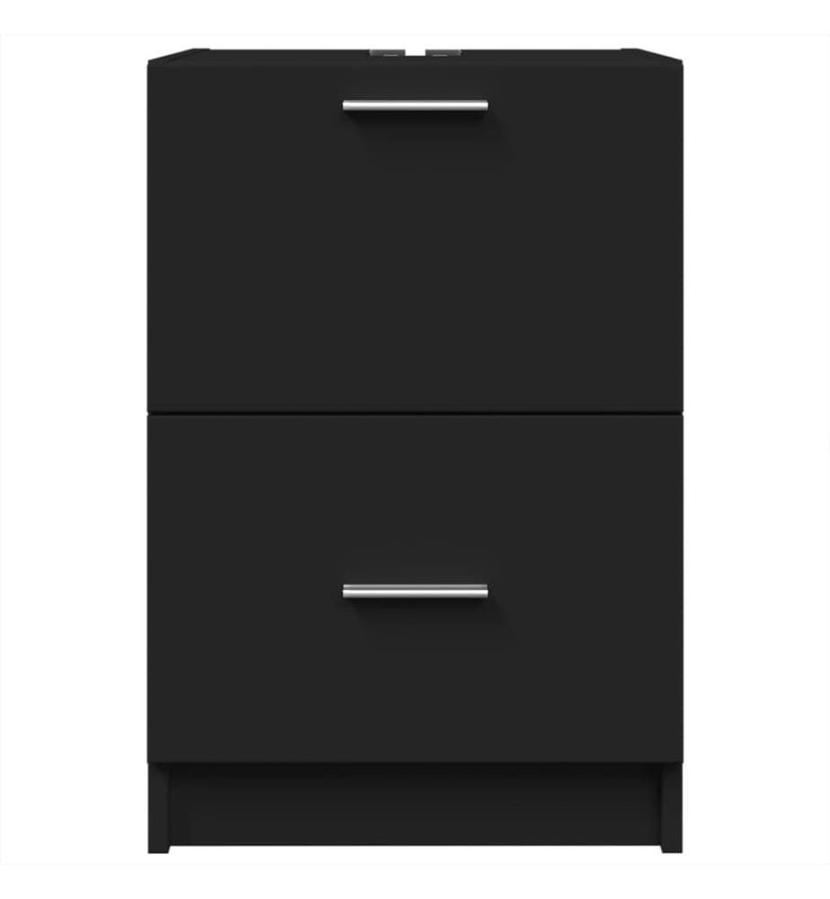 Waschbeckenunterschrank Schwarz 40x37x59 cm Holzwerkstoff