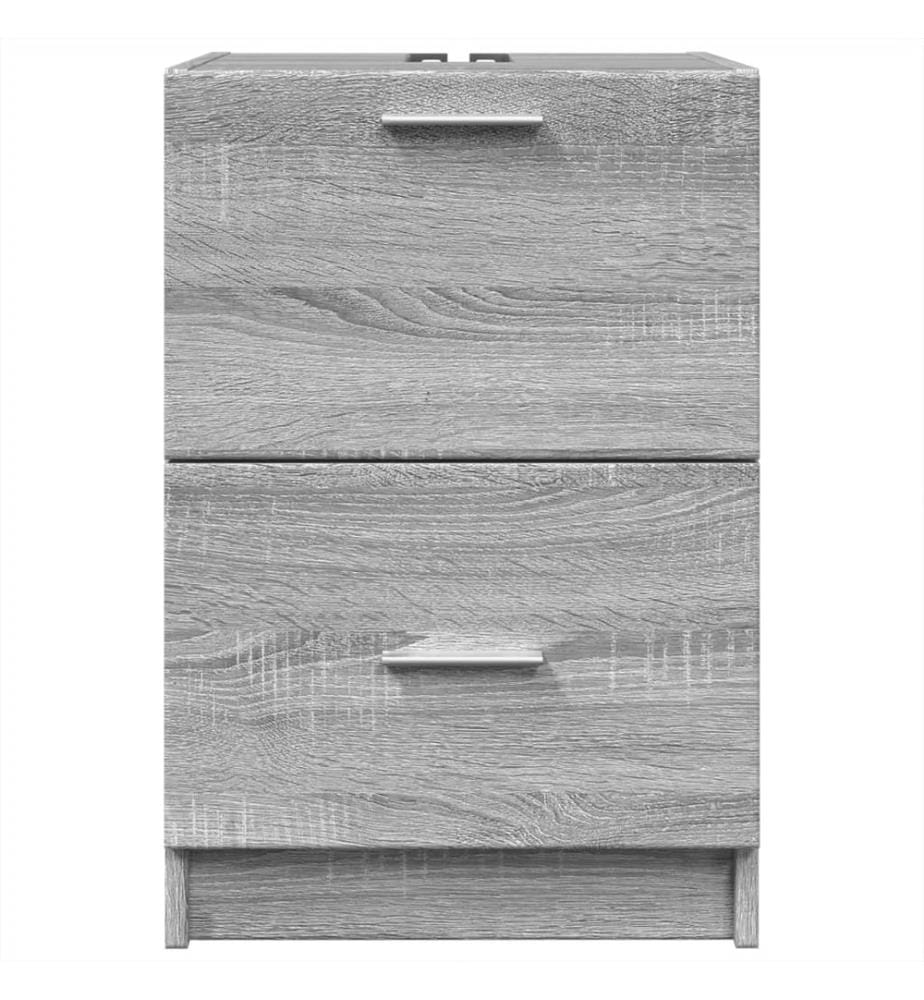 Waschbeckenunterschrank Grau Sonoma 40x37x59 cm Holzwerkstoff