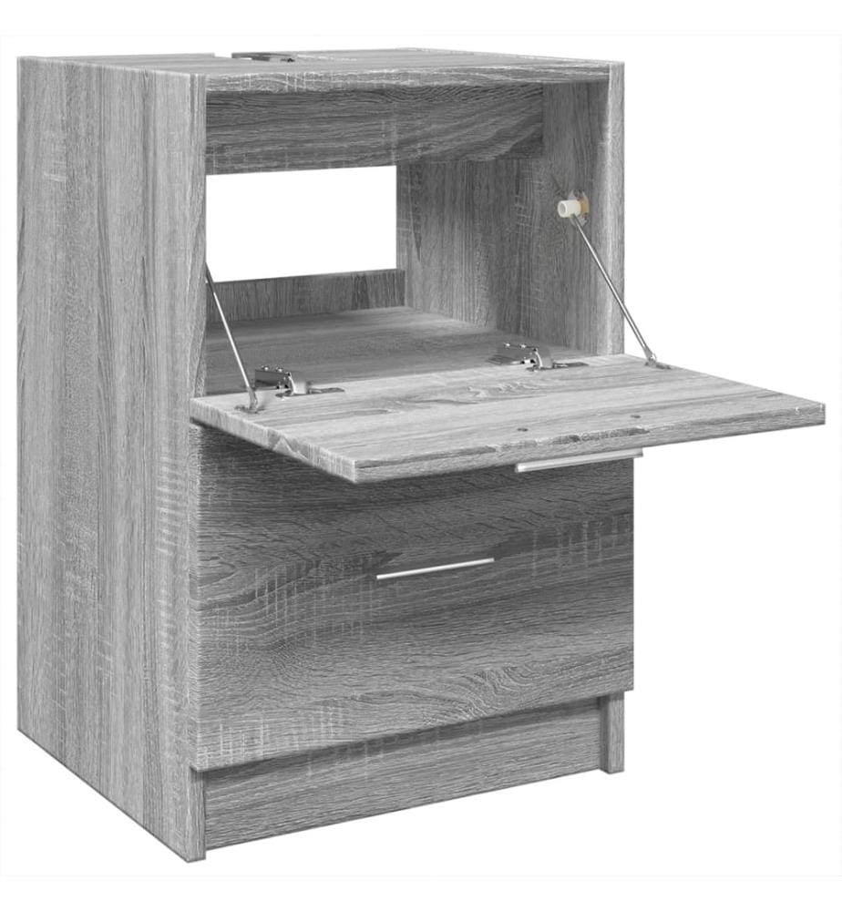 Waschbeckenunterschrank Grau Sonoma 40x37x59 cm Holzwerkstoff