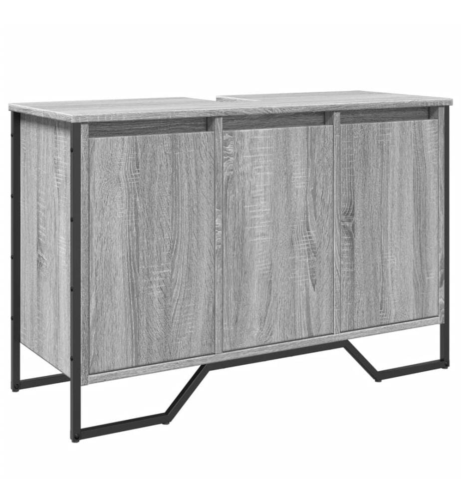 Waschbeckenunterschrank Grau Sonoma 91x35x60 cm Holzwerkstoff