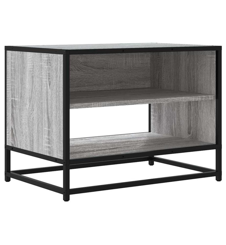 TV-Schrank Grau Sonoma 61x40x46 cm Holzwerkstoff und Metall