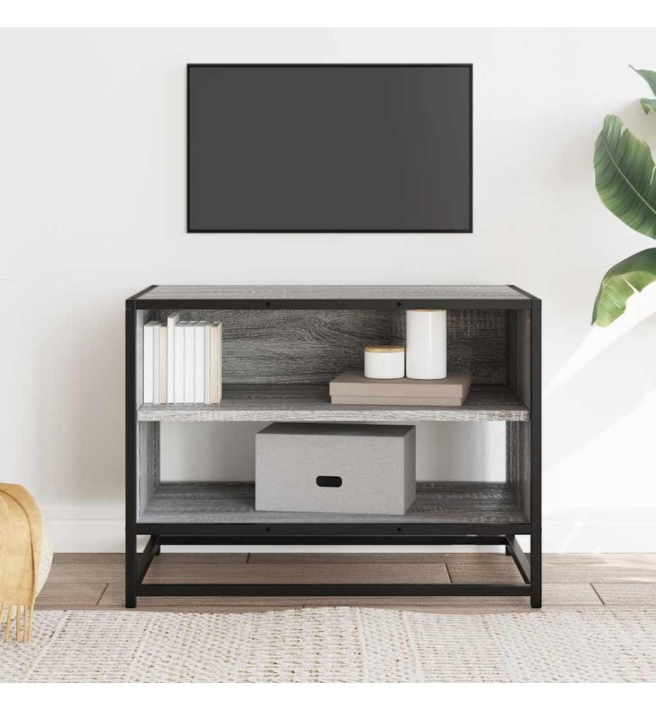 TV-Schrank Grau Sonoma 61x40x46 cm Holzwerkstoff und Metall