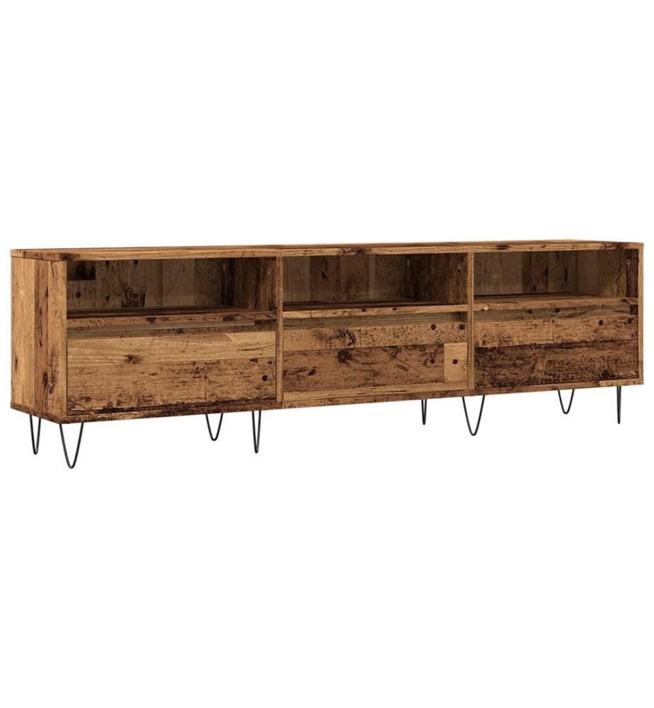 Meuble TV vieux bois 150x30x44,5 cm bois d'ingénierie