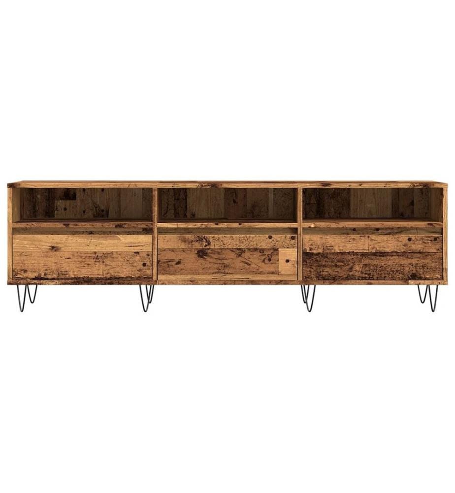 Meuble TV vieux bois 150x30x44,5 cm bois d'ingénierie