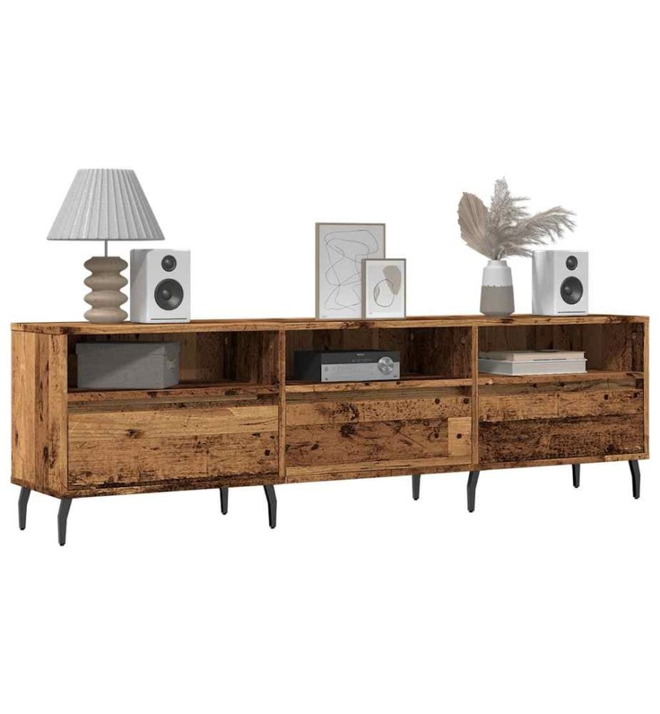 Meuble TV vieux bois 150x30x44,5 cm bois d'ingénierie