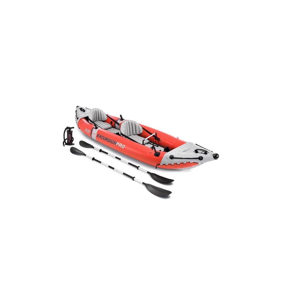 Kayak gonfiabile a 2 posti - Rosso e grigio