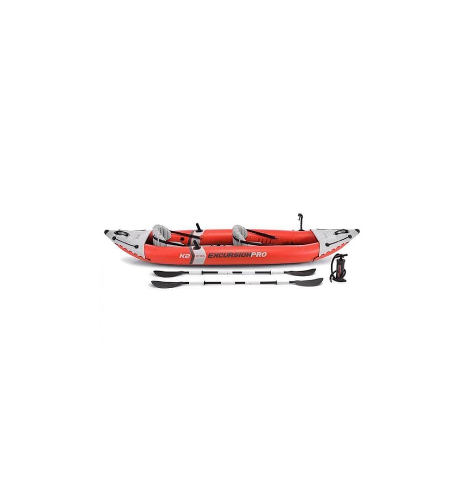 Kayak gonfiabile a 2 posti - Rosso e grigio