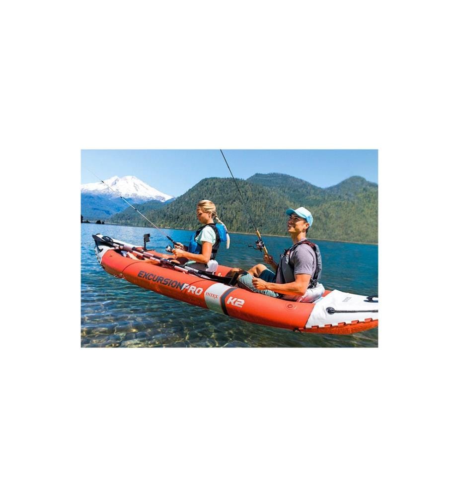 Kayak gonfiabile a 2 posti - Rosso e grigio