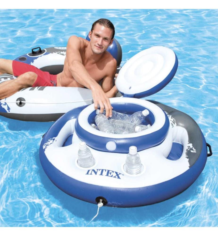 Aufblasbare Kühlbox „River Run“ – Weiss und Blau