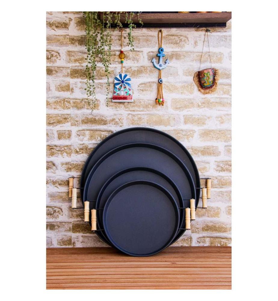 Tablett-Set (4-teilig) – Schwarz