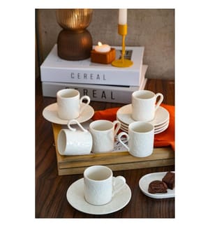Kaffeetassen-Set (12-teilig) – Weiss