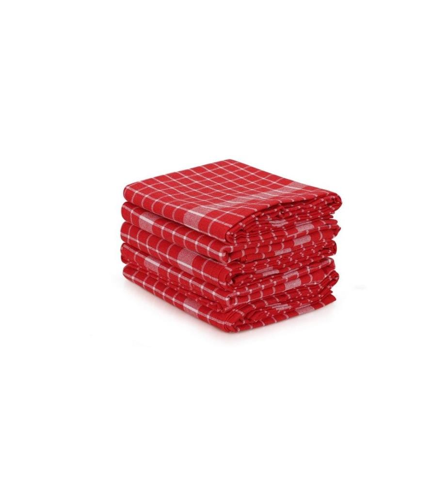 Handtuchset (10-teilig) – Rot-Weiss