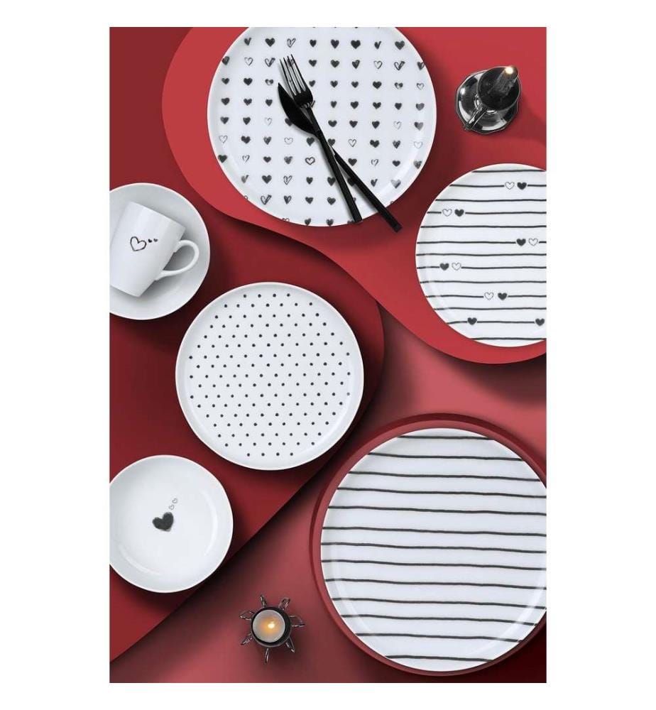 Kuchen-Servierset (4-teilig) – Weiss, Schwarz