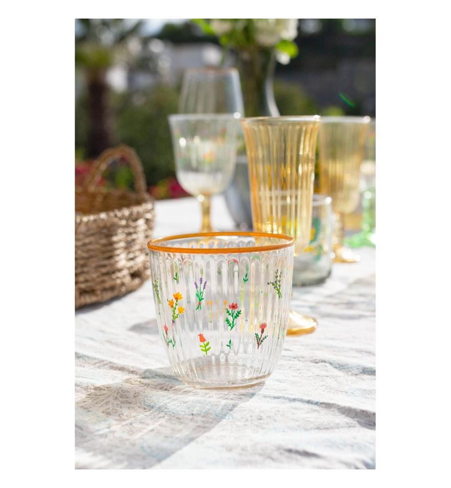 Glas-Set (4-teilig) – Gelbgrün