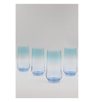 Glas-Set (4-teilig) – Blau-Türkis