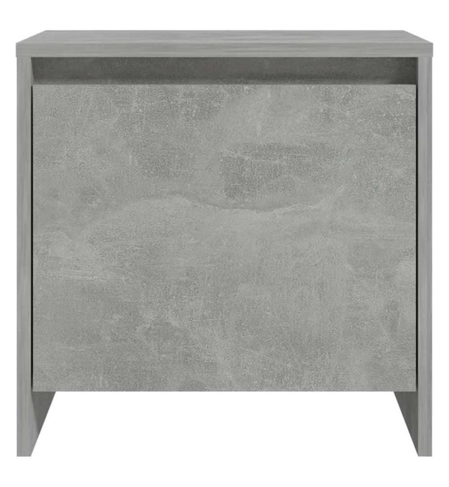 Nachttische 2 Stk. Betongrau 45x34x44,5 cm Holzwerkstoff
