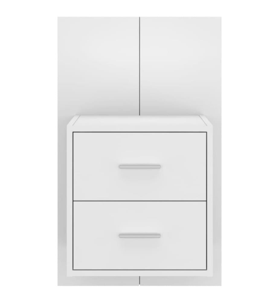 Table de chevet murale Blanc brillant