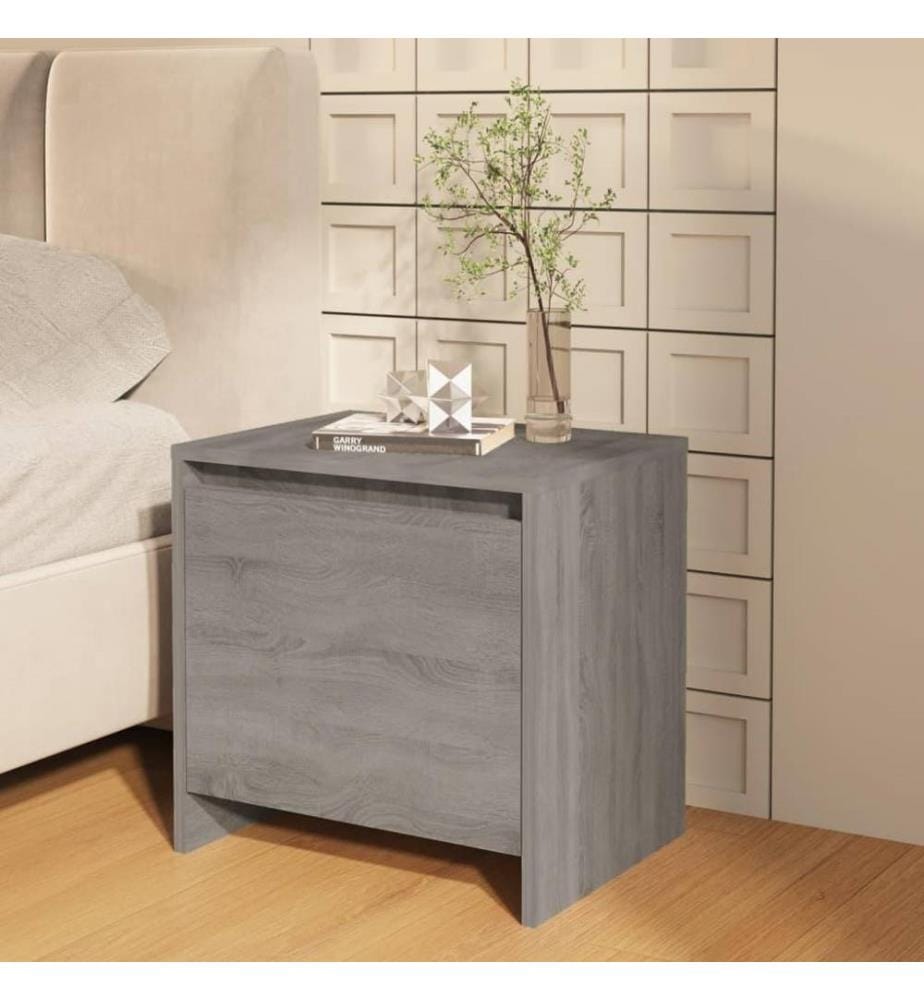 Nachttische 2 Stk. Grau Sonoma 45x34x44,5cm Holzwerkstoff
