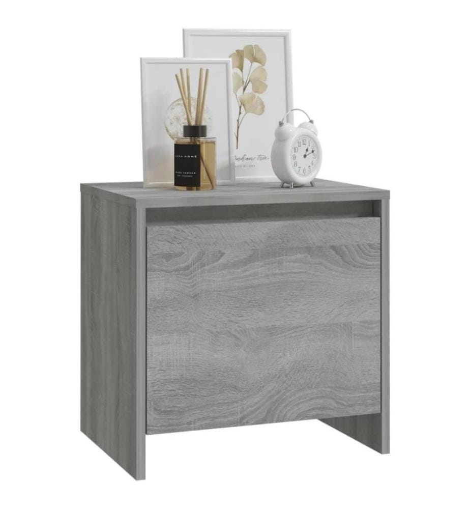 Nachttische 2 Stk. Grau Sonoma 45x34x44,5cm Holzwerkstoff