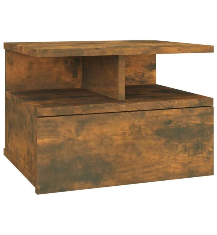 Nachttisch 2Stk. Hängend Räuchereiche 40x31x27 cm Holzwerkstoff