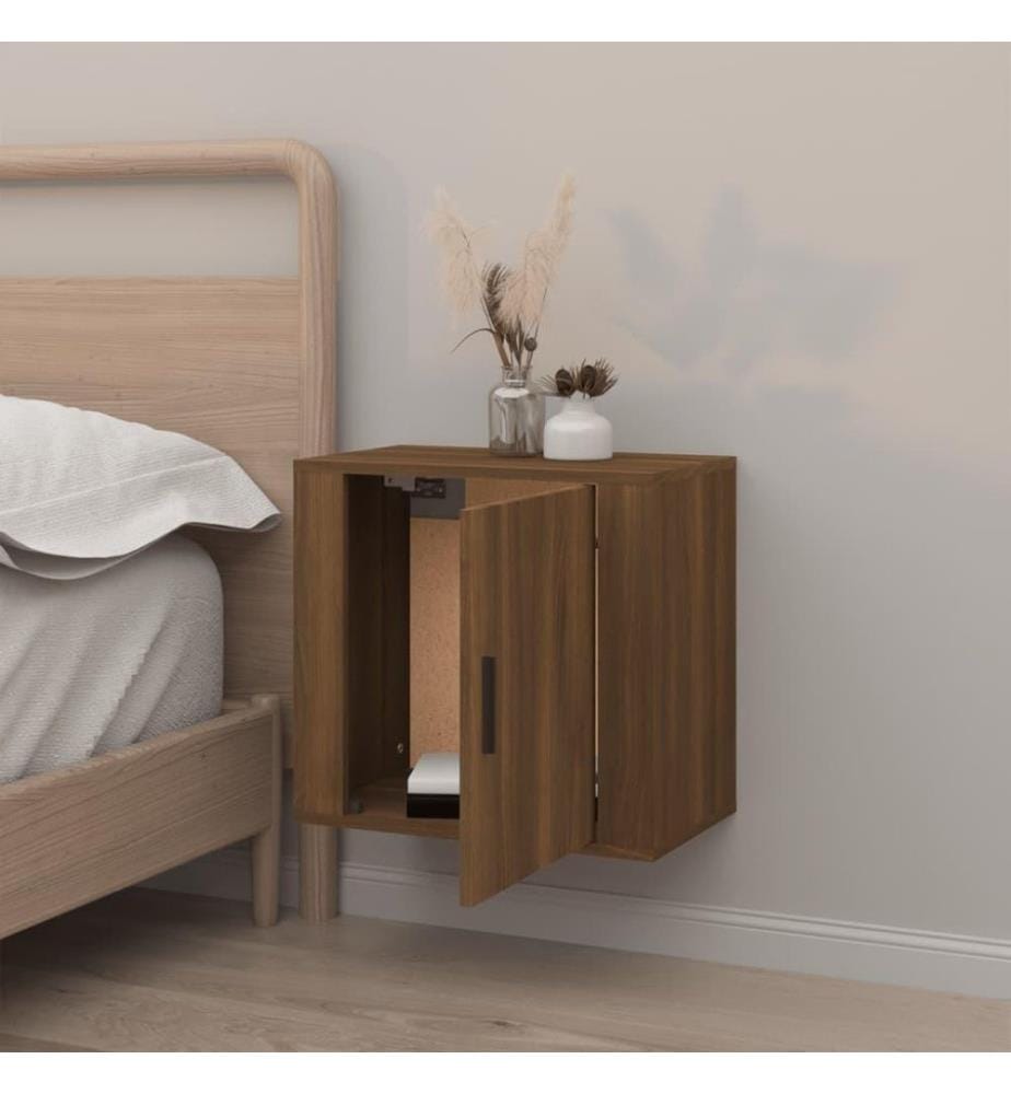 Wand-Nachttisch Braun Eichen-Optik 50x30x47 cm
