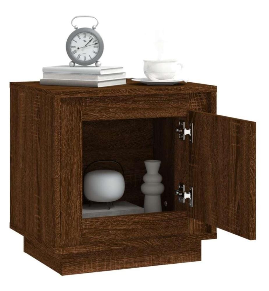 Nachttisch Braun Eichen-Optik 44x35x45 cm Holzwerkstoff