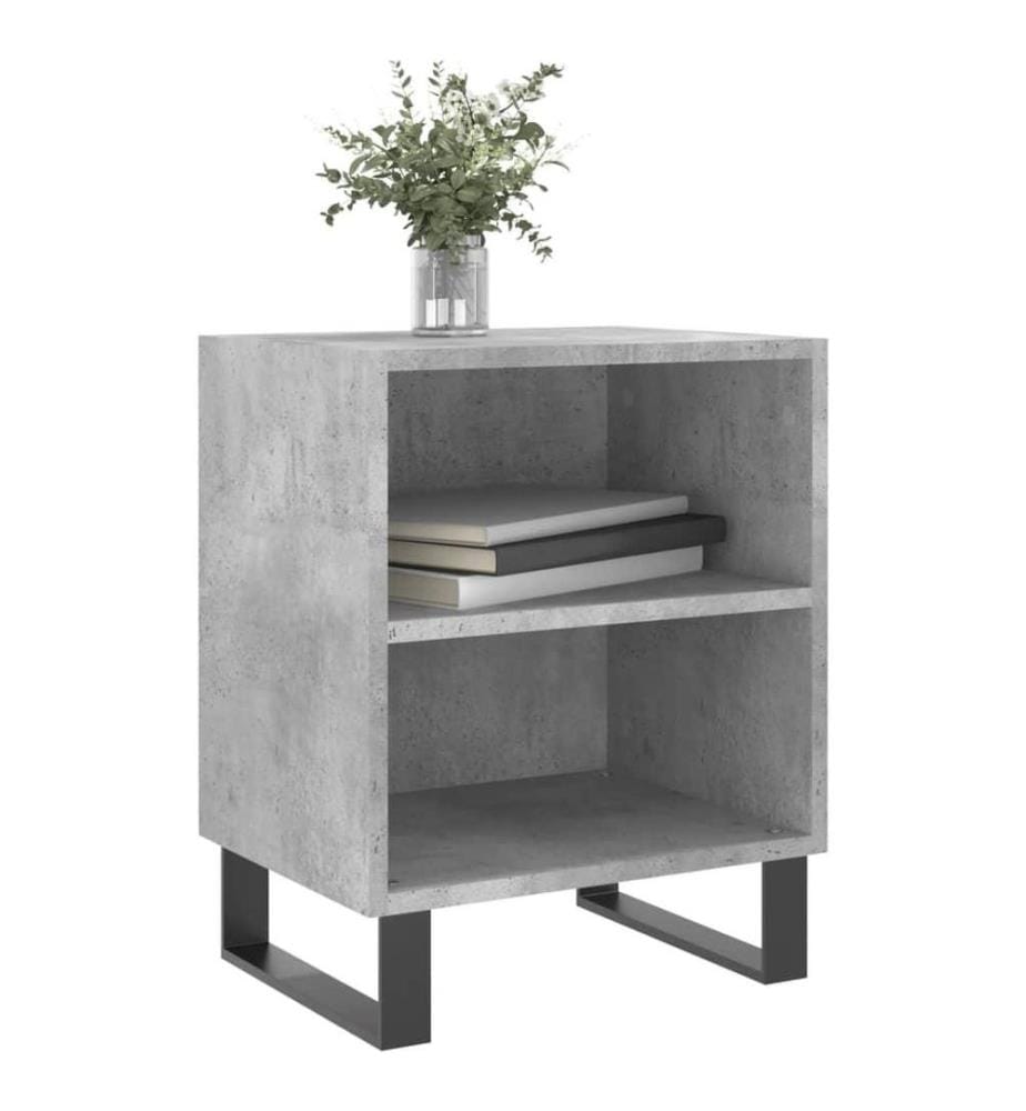 Nachttische 2 Stk. Betongrau 40x30x50 cm Holzwerkstoff