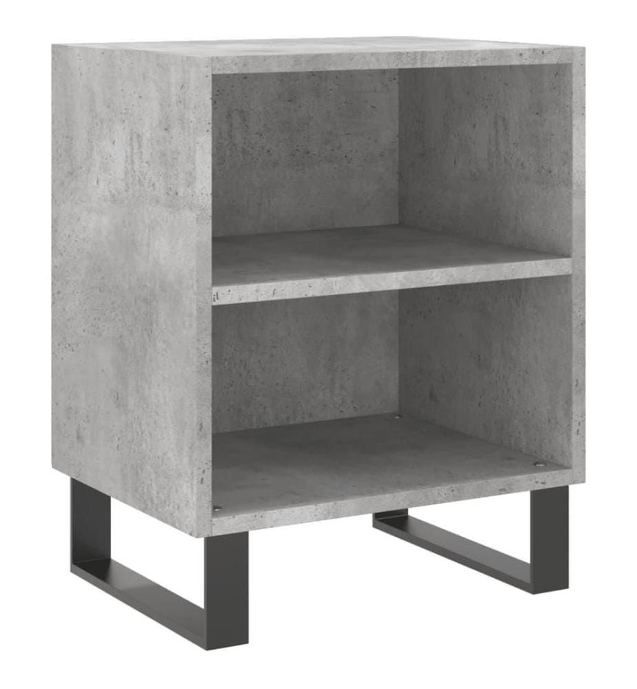 Nachttische 2 Stk. Betongrau 40x30x50 cm Holzwerkstoff