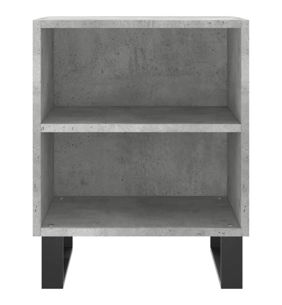 Nachttische 2 Stk. Betongrau 40x30x50 cm Holzwerkstoff