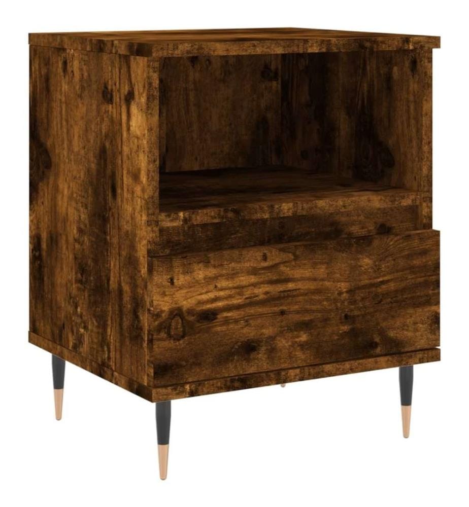 Nachttische 2 Stk. Räuchereiche 40x35x50 cm Holzwerkstoff