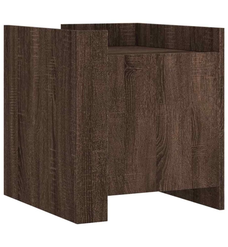 Nachttisch Braun Eichen-Optik 45x50x50 cm Holzwerkstoff
