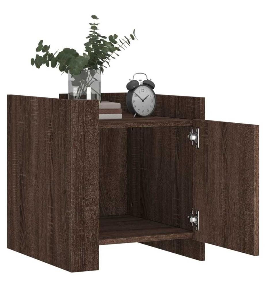 Nachttisch Braun Eichen-Optik 45x50x50 cm Holzwerkstoff