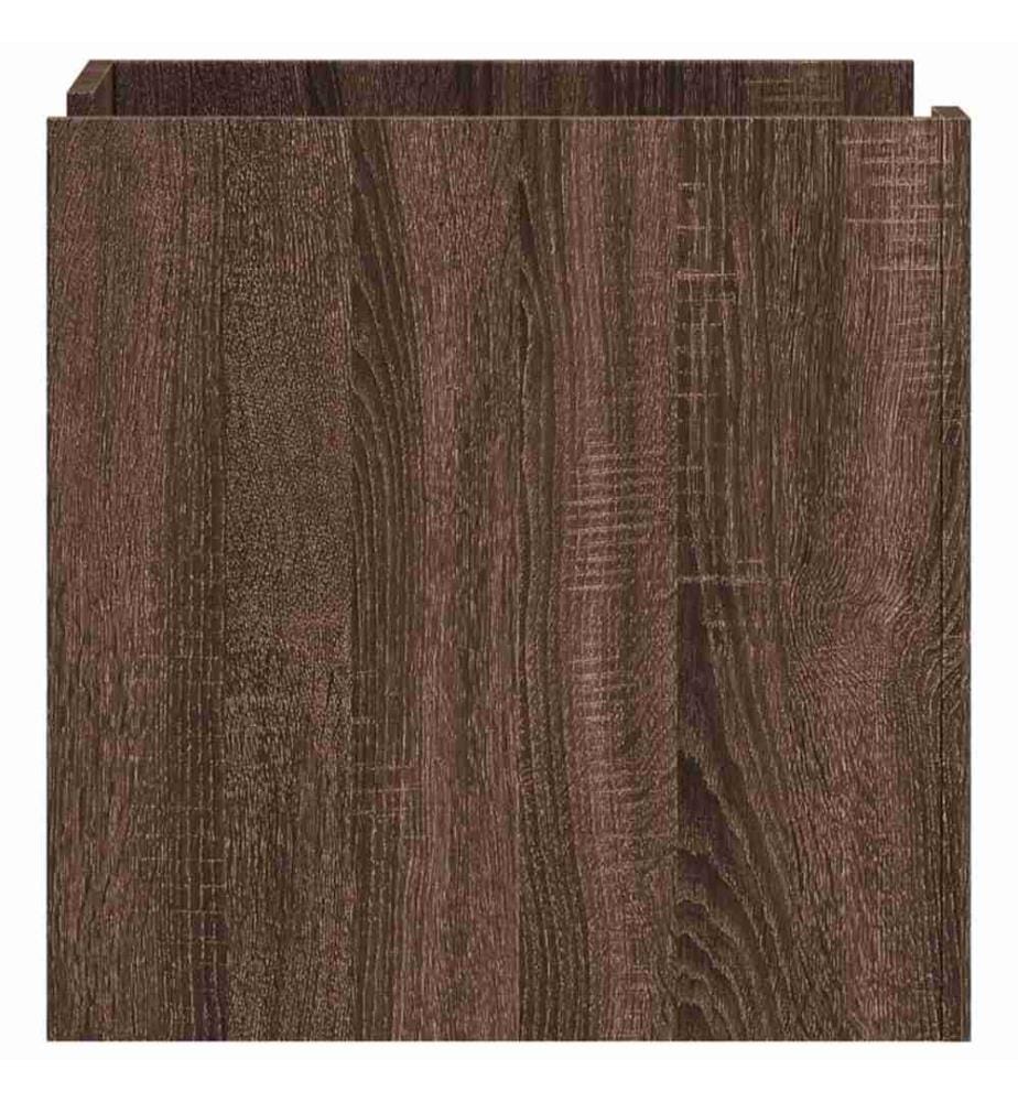 Nachttisch Braun Eichen-Optik 45x50x50 cm Holzwerkstoff