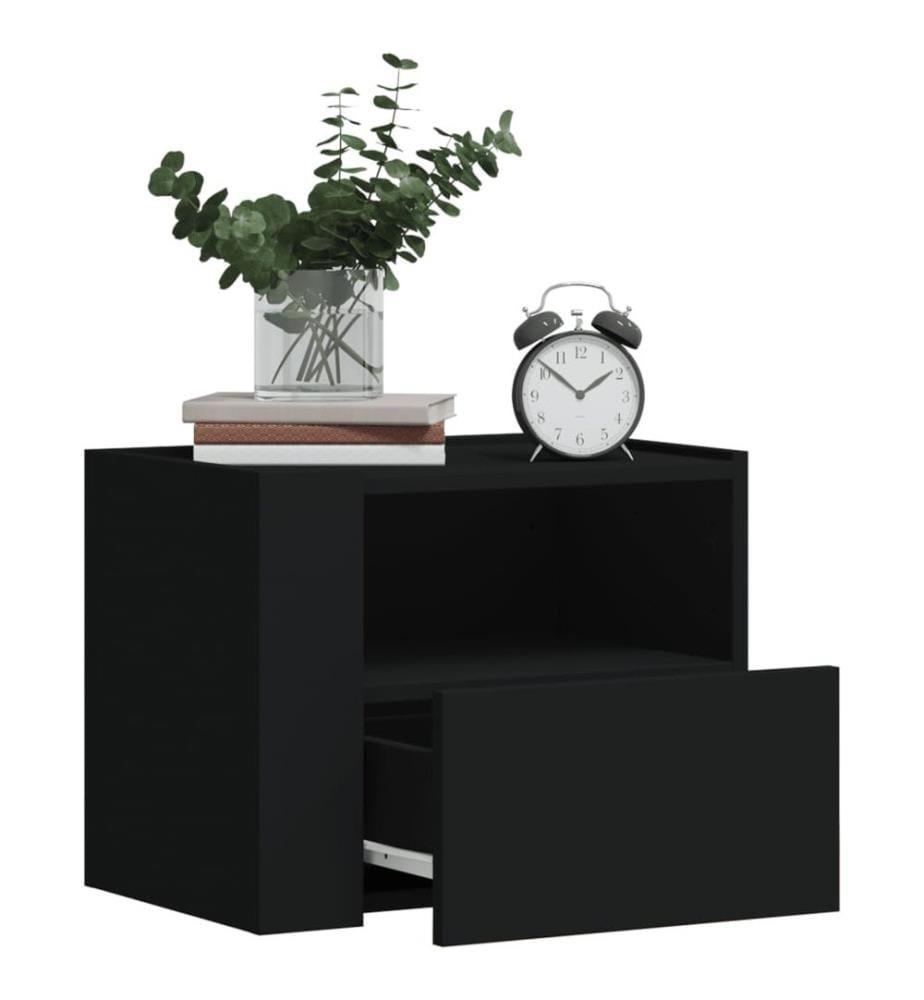 Wand-Nachttisch Schwarz 45x30x35 cm