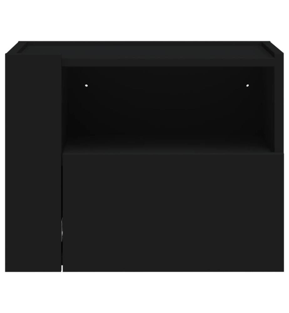 Wand-Nachttisch Schwarz 45x30x35 cm