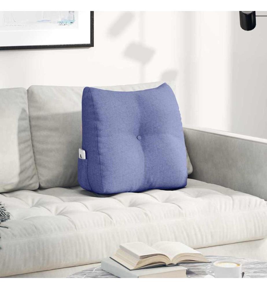 Rücken Kissen Jeans blau 45 x 24 x 50 cm Stoff