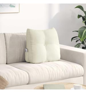 Rücken Kissen Creme 45 x 24 x 50 cm Samt