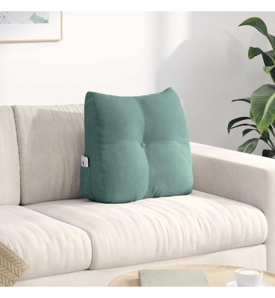 Coussin de Dos Vert Mer 45 x 24 x 50 cm Velours