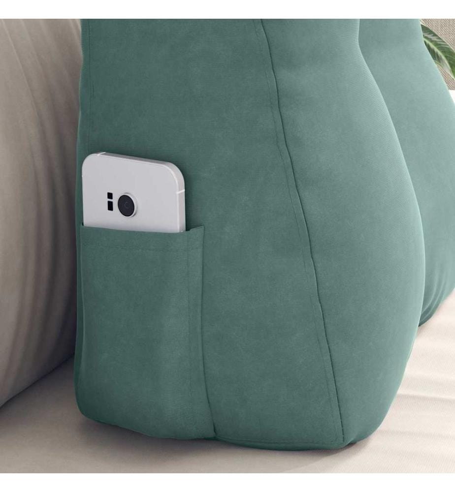 Coussin de Dos Vert Mer 45 x 24 x 50 cm Velours