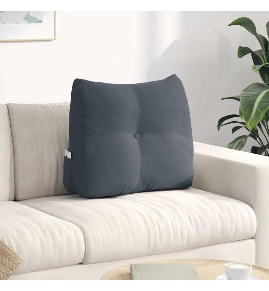Coussin de Dos Gris foncé 60 x 24 x 50 cm Velours