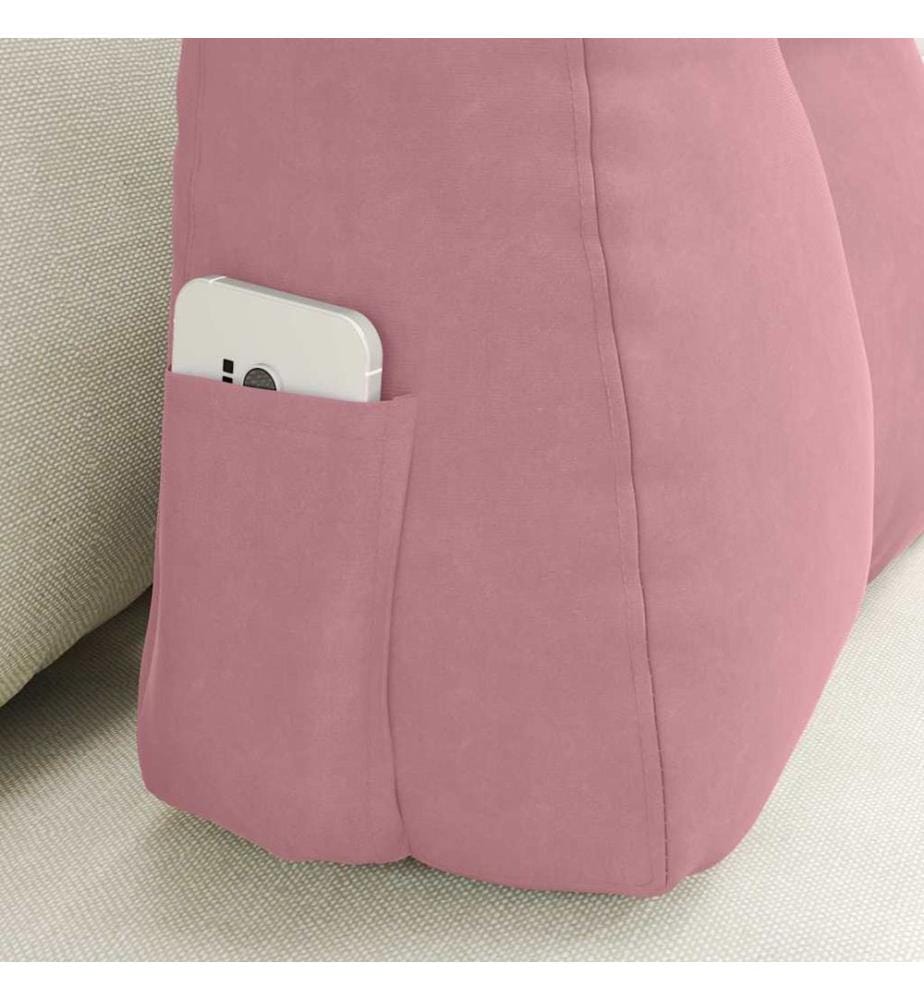 Coussin de Dos Rose 60 x 24 x 50 cm Velours