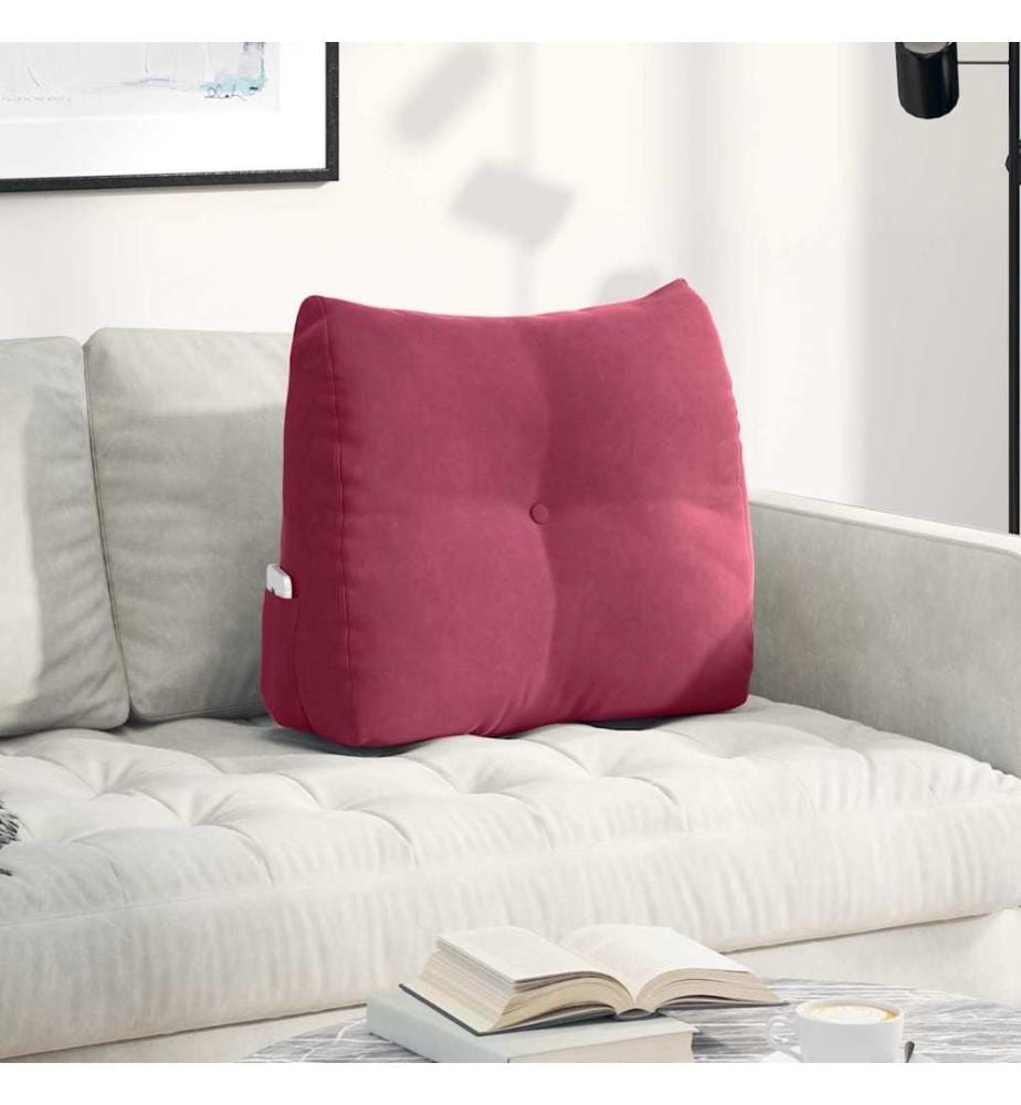 Coussin de Dos Bordeaux 60 x 24 x 50 cm Velours
