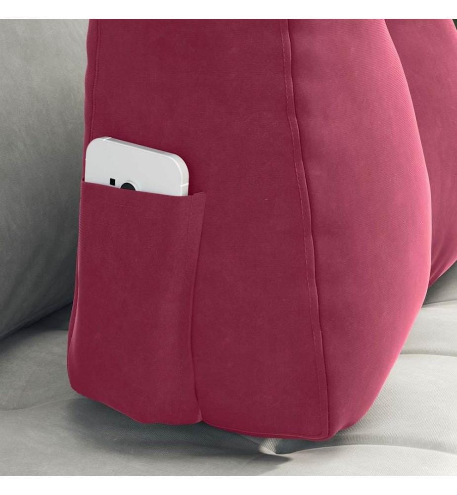 Coussin de Dos Bordeaux 60 x 24 x 50 cm Velours