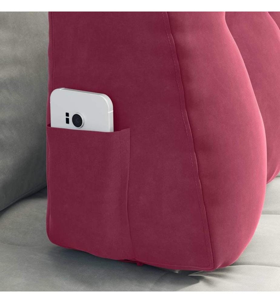 Coussin de Dos Bordeaux 80 x 24 x 50 cm Velours